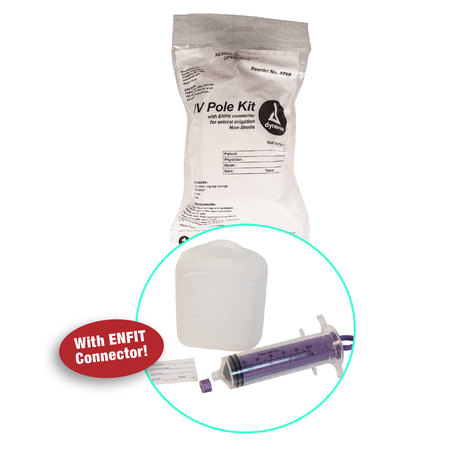 DYNAREX IV Pole Kit -Enteral Feeding Syringe w/ Enfit Connector (60cc) 4269
